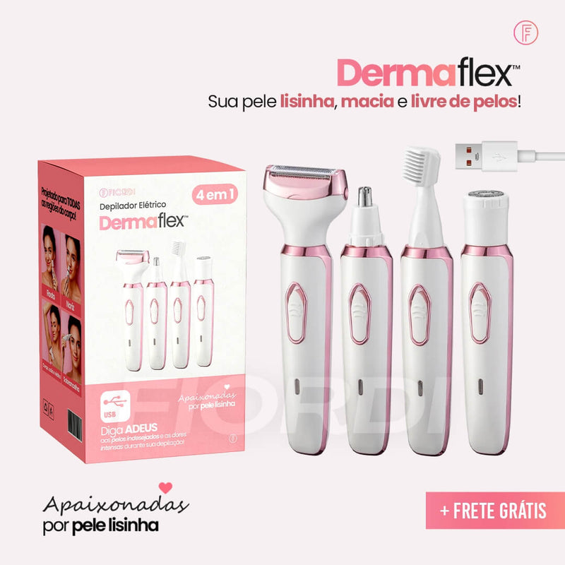 Depilador Elétrico 4 em 1 - DermaFlex™ + Brinde