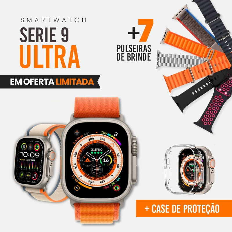 SmartWatch - Serie 9 Ultra™ [Brindes: 7 Pulseiras + Case]