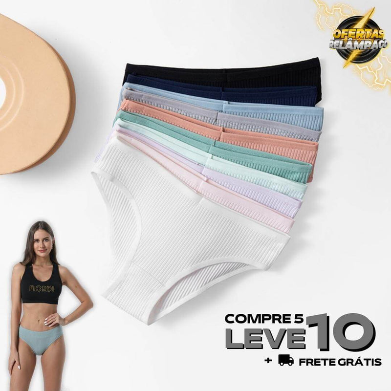 Kit Calcinhas Confort™ - Algodão Premium [COMPRE 5 & LEVE 10]